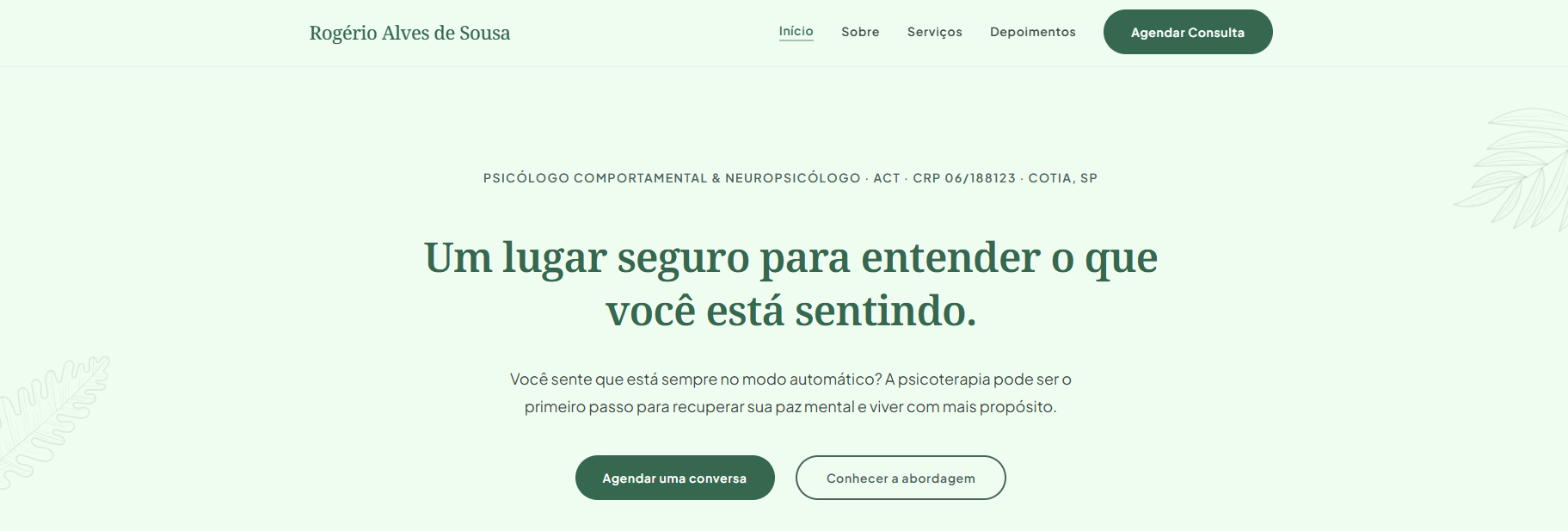 LP para Psicólogo Rogério Alves de Sousa